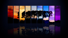 Mosaic nature tree red