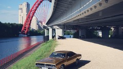 Moscow cars Bridges cityscapes