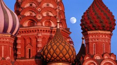 Moscow Russia basil cathedrals