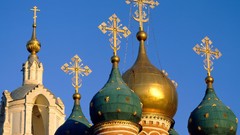 Moscow Russia religion shrine blue skies cathedrals