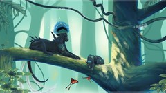 Moss paintings science fiction forests