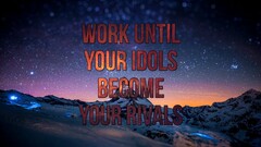 motivational Typography digital art Mountains sky snow ice