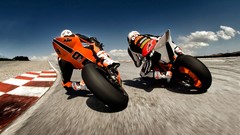 Moto KTM races motorbikes