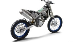 Motocross motorbikes white background
