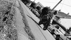 Motor grayscale motorbikes