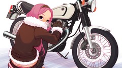 Motorcycles anime girls vocaloid megurine luka