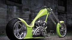 Motorcycles Green Chopper motorbikes