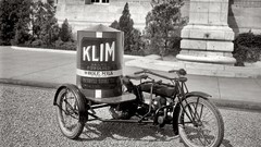 Motorcycles milk vintage monochrome USA historic tricycles