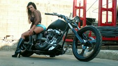 Motorcycles woman motorbikes