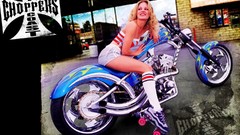 Motorcycles woman motorbikes