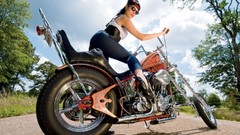 Motorcycles woman motorbikes