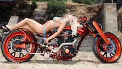 Motorcycles woman motorbikes