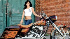 Motorcycles woman motorbikes