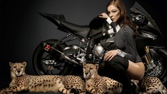 Motorcycles woman motorbikes