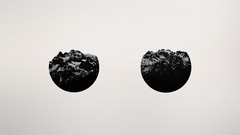 Mountains abstract white background digital art Graphic Design