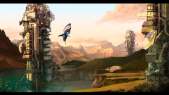 Mountains Aircraft futuristic spaceships