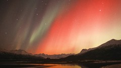 Mountains Alaska aurora borealis