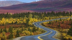 Mountains autumn roads