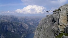 Mountains base jumping