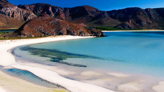 Mountains beach nature