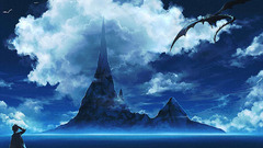 Mountains blue cloud dragon