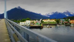 Mountains Bridges tilt-shift