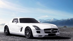 Mountains cars Mercedes-Benz vehicles amg mercedes-benz sls amg 