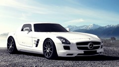 Mountains cars roads Mercedes-Benz vehicles