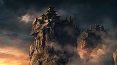 Mountains Castles fantasy art