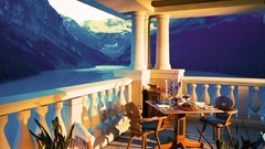 Mountains chairs terrace