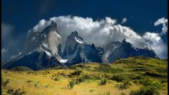 Mountains chile nature clouds landscape