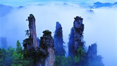 Mountains China mount forests