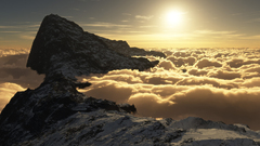 Mountains clouds