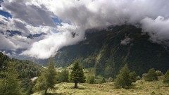 Mountains clouds Alps Italy forests retina skyscapes