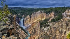 Mountains clouds canyon lakes rivers skies