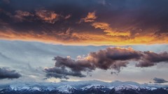 Mountains clouds Europe Italy skies the apennines