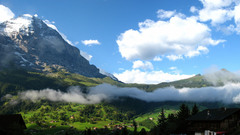 Mountains clouds forests Villages