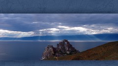 Mountains clouds hillside