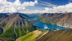Mountains clouds lakes forests skyscapes
