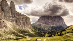 Mountains clouds Landscapes nature