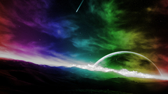 Mountains clouds Landscapes outer