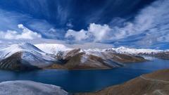Mountains clouds Landscapes rivers
