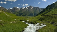 Mountains clouds Landscapes rivers