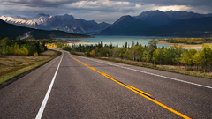Mountains clouds Landscapes roads