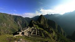 Mountains clouds Landscapes ruins