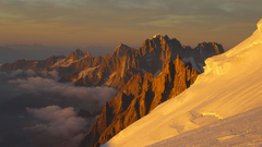 Mountains clouds Landscapes snow
