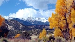 Mountains clouds Landscapes Trees