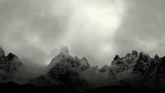 Mountains clouds nature