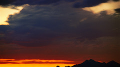 Mountains clouds nature