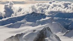 Mountains clouds nature snow